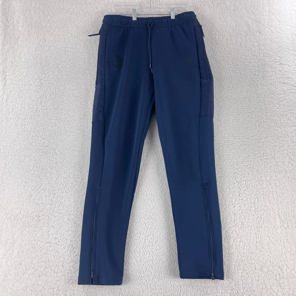 Nike Jordan Blue Training Game Straight Leg Pants Mens Pull On Drawstring Size M